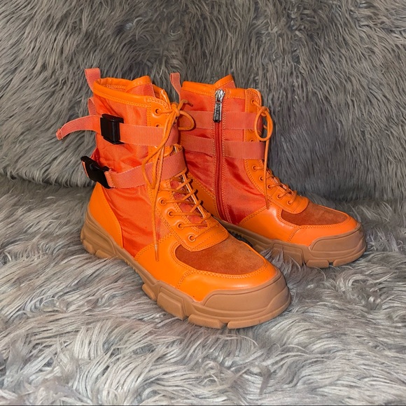 Cape Robbin Shoes Cape Robbin Utility Boots In Orange Poshmark